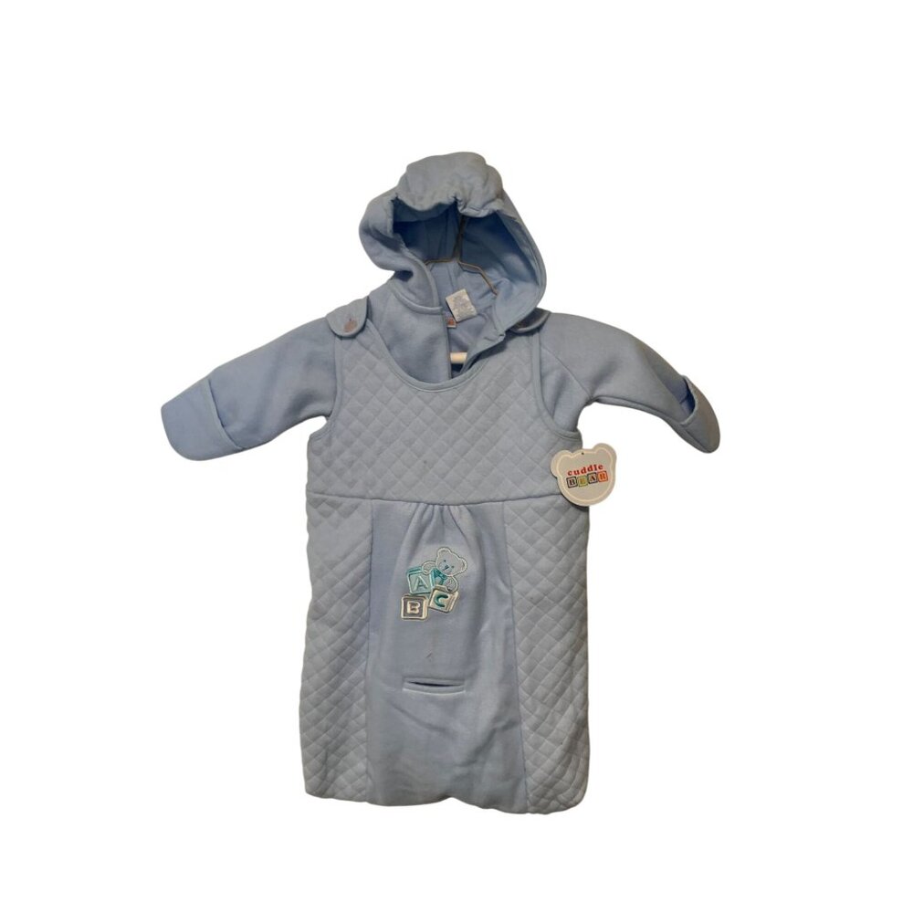 New Cuddle Bear Boys Infant Baby Size 3 6 Months Bunting Fleece Coat Bag WInter